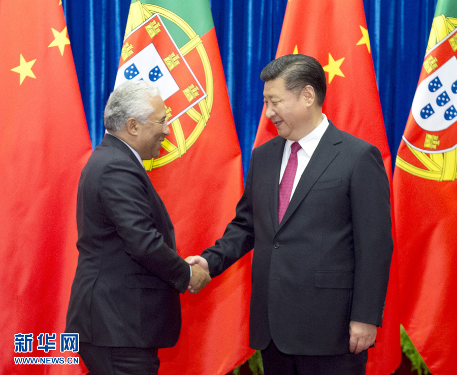 习近平会见葡萄牙总理科斯塔