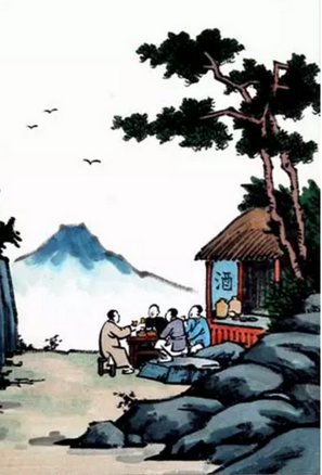 湖畔夜饮