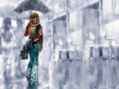 一个人，静静地聆听雨声